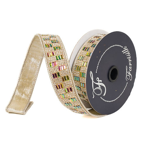 RIBBON 1" X 5YDS JUBILEE DIAMONDS MULTICOLOR