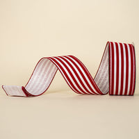 RIBBON SUGAR STRIPES WITH GLITTER RED AND WHITE ( 2 SIZES )