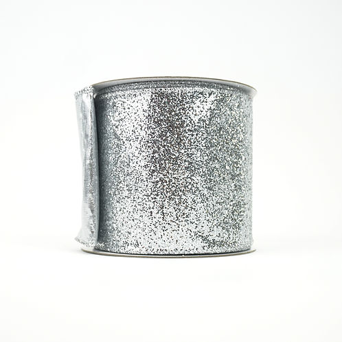 RIBBON GLITTER GLITTER SILVER (2 SIZES)