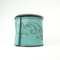 RIBBON ACANTHUS DUPION 4X10YDS AQUA