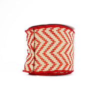 RIBBON CHEVRON STITCH WITH 4X10YDS NATURAL AND RED