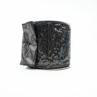 RIBBON SEQUIN EMBROIDERY 4X10YDS BLACK