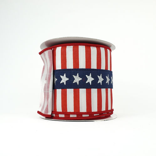 RIBBON UNCLE SAM 4X10YDS RED AND BLUE AND WHITE