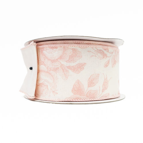 RIBBON PINK FLORAL AND IVORY (2 SIZES)