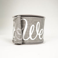 RIBBON 2.5X10YDS WELCOME GRAY