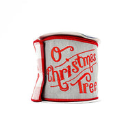 RIBBON O CHRISTMAS TREE 4X10YDS SILVER AND RED