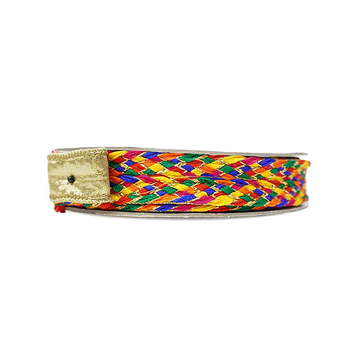 RIBBON 1X10YDS BRAIDED MOSAIC WITH MULTICOLOR