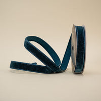 RIBBON VELVET DARK TEAL ( 2 SIZES )