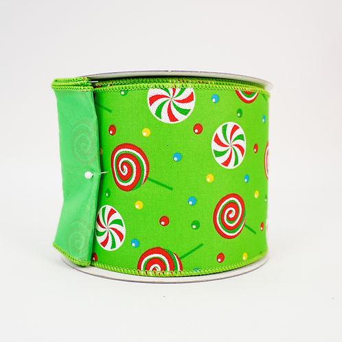 RIBBON BRIGHT TREATS 4X10YDS LIME