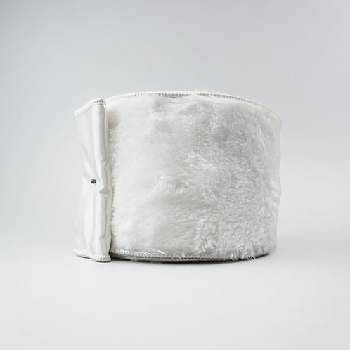 RIBBON VELVET FUR 4X10YDS WHITE