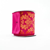 RIBBON DAMASK DUPIONI 4X10YDS FUCHSIA