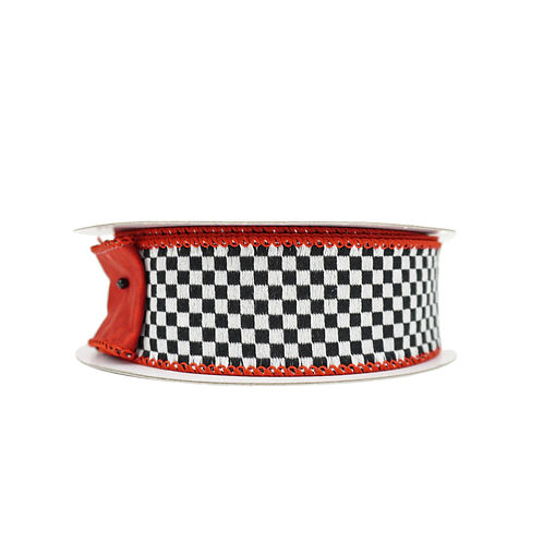 RIBBON MINI CHECKER WITH RED AND WHITE (2 SIZES)