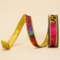 RIBBON GROOVY CHRISTMAS MULTICOLOR AND GOLD ( 3 SIZES )