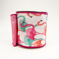 RIBBON 4X10YDS WATERCOLOR FLAMINGO