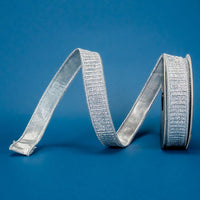 RIBBON PLEATED METALLIC SILVER ( 3 SIZES )