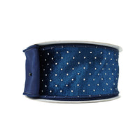 RIBBON 2.5X10YDS TEXTURE DOTS NAVY