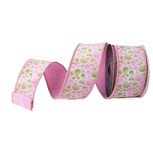 RIBBON 2.5" X 10YDS LOVE BUBBLES MULTICOLOR