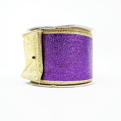 RIBBON METALLIC MESH 2.5X10YDS PURPLE