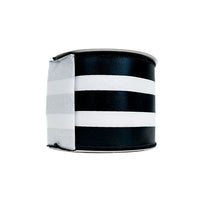 RIBBON FOIL VERTICAL STRIPES BLACK AND WHITE ( 2 SIZES)