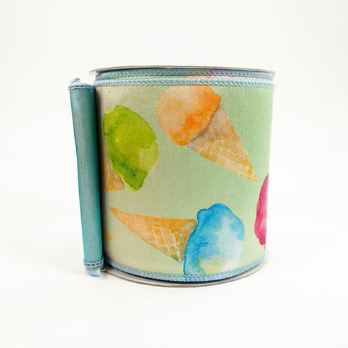 RIBBON 4X10YDS SUMMER SHERBERT