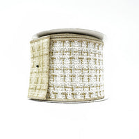 RIBBON METALLIC TWEED WITH IVORY AND GOLD (3 SIZES)