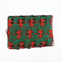 RIBBON 14 X 72 HOLLY RUNNER EMERALD AND GOLD