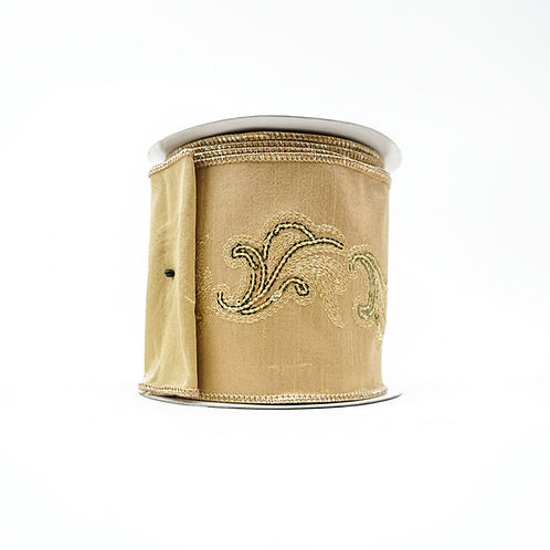 RIBBON SEQUIN SCAN 4X10YDS GOLD