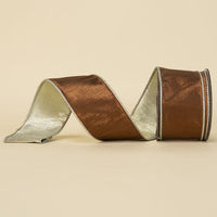 RIBBON TWO TONE BRONZE AND PLATINUM ( 2 SIZES )
