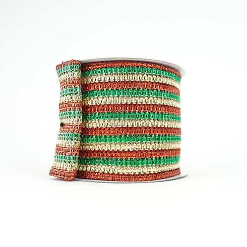 RIBBON METALLIC LANE 4X10YDS MULTICOLOR