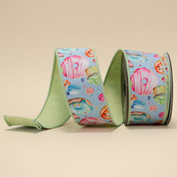 RIBBON BRIGHT PATISSERIE BLUE AND MINT ( 2 SIZES )
