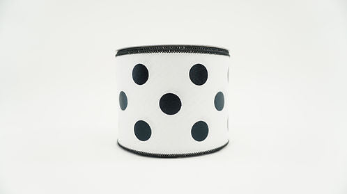 RIBBON FOIL DOTS 4X10 BLACK