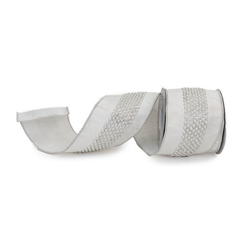 RIBBON 4" X 5YDS PUPION PEARL WHITE