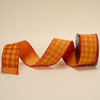 RIBBON RETRO HARLEQUIN ORANGE ( 2 SIZES )