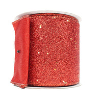 RIBBON 4X10YDS GLITTER RED