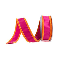RIBBON PLUSH PUFFS HOT PINK AND ORANGE ( 2 SIZES )
