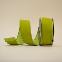 RIBBON VELVET APPLE GREEN ( 2 SIZES )