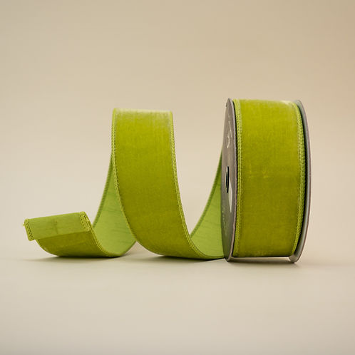 RIBBON VELVET APPLE GREEN ( 2 SIZES )