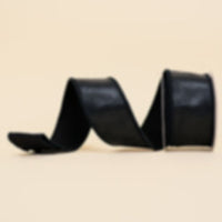 RIBBON FAUX LEATHER BLACK ( 2 SIZES )