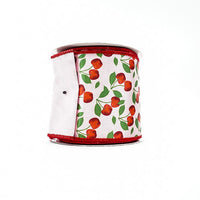 RIBBON CHERRIES SATIN WITH PINK AND RED (2 SIZES)