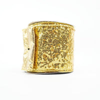 RIBBON SEQUIN EMBROIDERY 4X10YDS GOLD