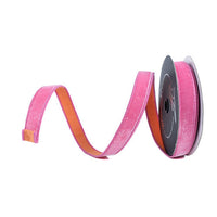 RIBBON SHERBERT VELVET BUBBLEGUM AND PEACH ( 3 SIZES)