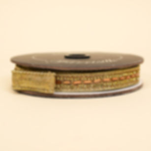 RIBBON .75" X 5YDS BRILLIANT BAGUETTES GOLD