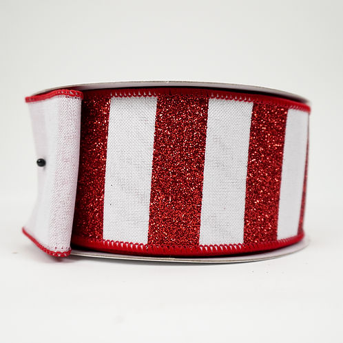 RIBBON GLITTER HORIZONTAL STRIPS 2.5X10YDS