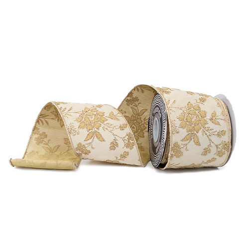 RIBBON 4" X 10YDS DUPION VINE ( 2 COLORS)