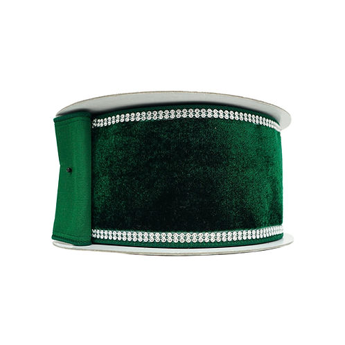RIBBON VELVET SPARKLE WITH EMERALD (2 SIZES)