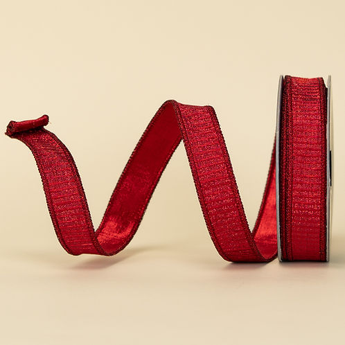 RIBBON PLEATED METALLIC RED ( 3 SIZES )