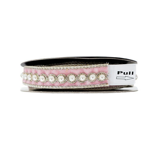 ADHESIVE RIBBON 1" X 10FT PEARL BORDER ( 4 COLORS)
