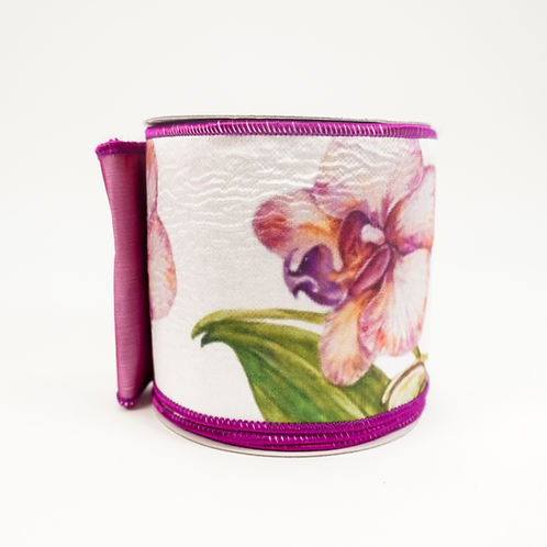 RIBBON 4X10YDS VIBRANT ORCHID MULTICOLOR