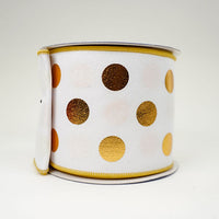 RIBBON FOIL DOTS 4X10YDS GOLD