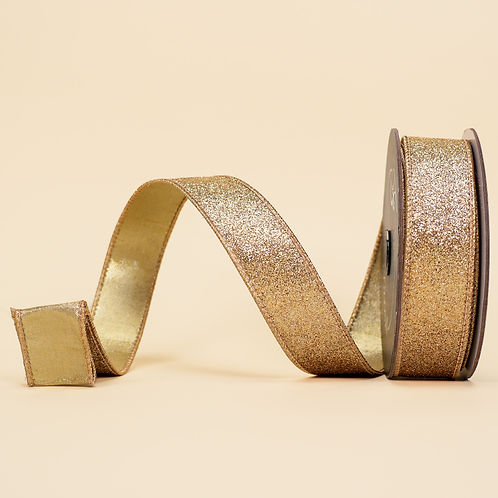 RIBBON 1.5" X 10YDS GLITTER FLASH ( 2 COLORS )